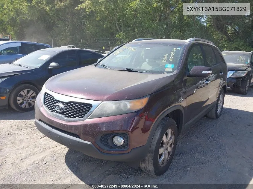 5XYKT3A15BG071829 2011 Kia Sorento Lx