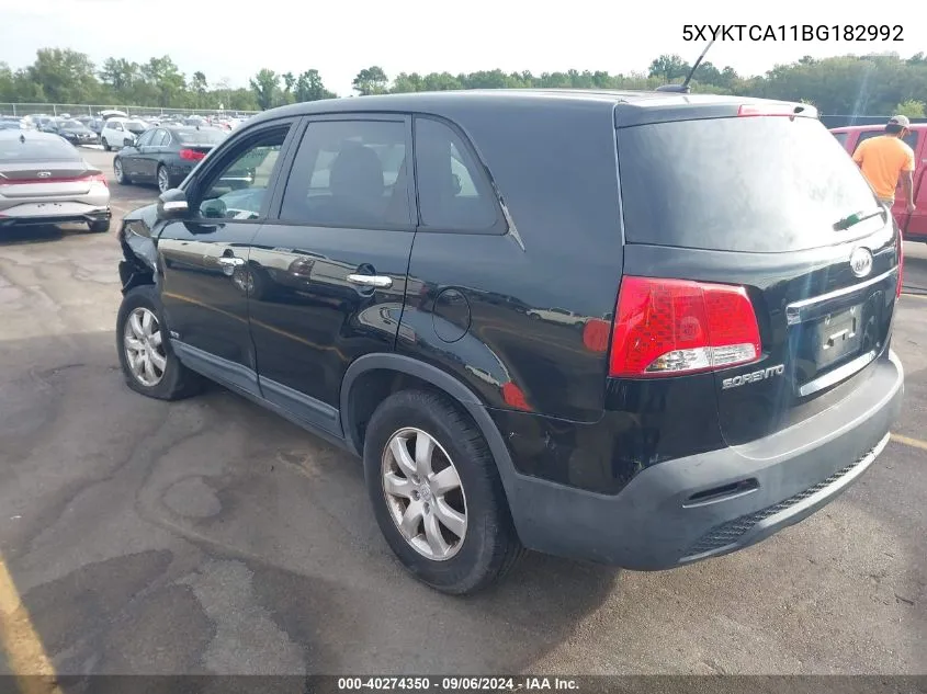 5XYKTCA11BG182992 2011 Kia Sorento Lx