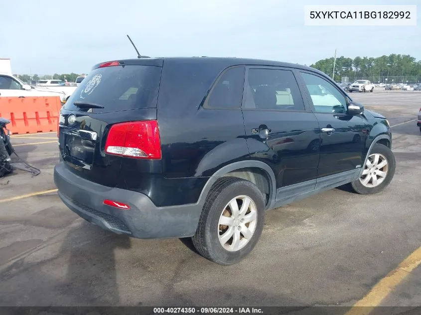 5XYKTCA11BG182992 2011 Kia Sorento Lx