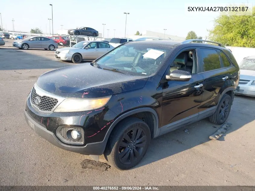 2011 Kia Sorento Ex V6 VIN: 5XYKU4A27BG132187 Lot: 40276552