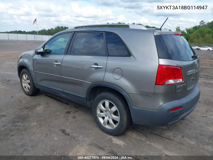 5XYKT3A18BG114947 2011 Kia Sorento Lx