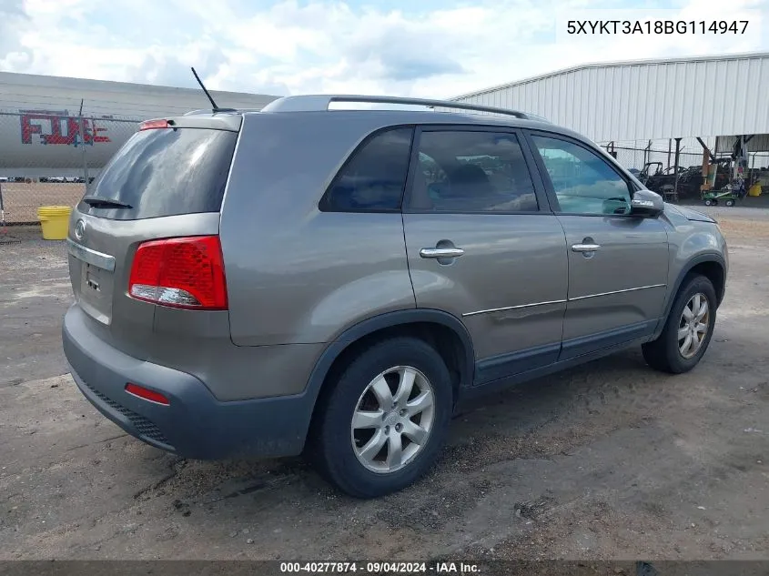 5XYKT3A18BG114947 2011 Kia Sorento Lx