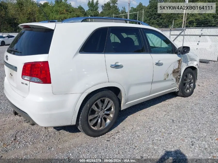 2011 Kia Sorento Sx V6 VIN: 5XYKW4A2XBG164111 Lot: 40286379