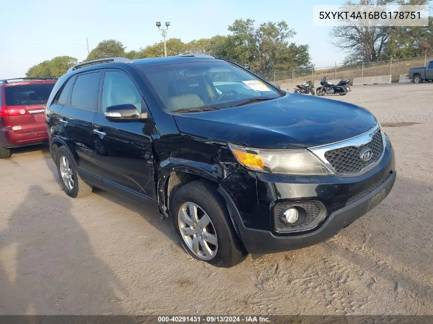 5XYKT4A16BG178751 2011 Kia Sorento Lx