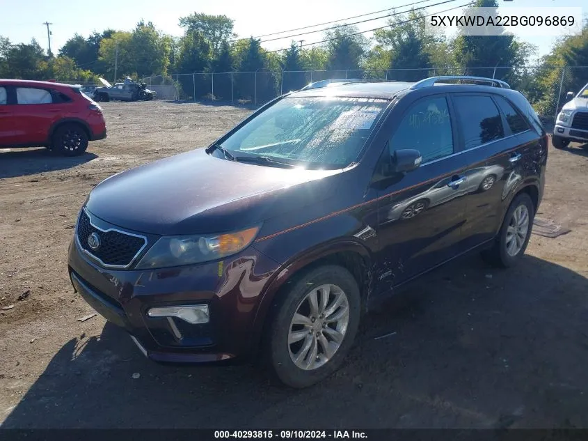 2011 Kia Sorento Sx VIN: 5XYKWDA22BG096869 Lot: 40293815