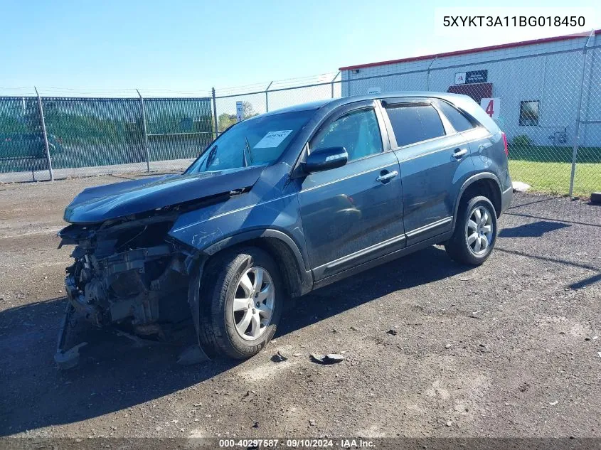 5XYKT3A11BG018450 2011 Kia Sorento Lx