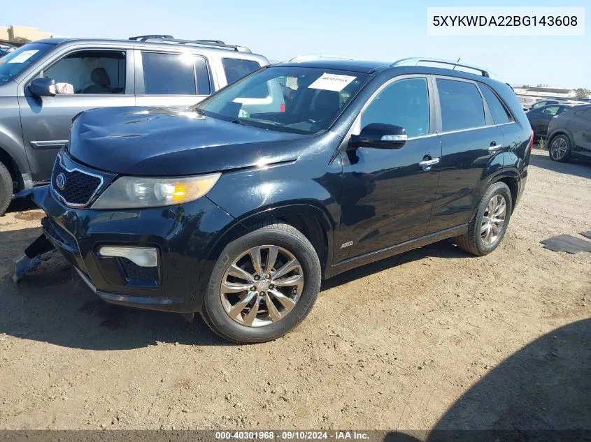 5XYKWDA22BG143608 2011 Kia Sorento Sx V6