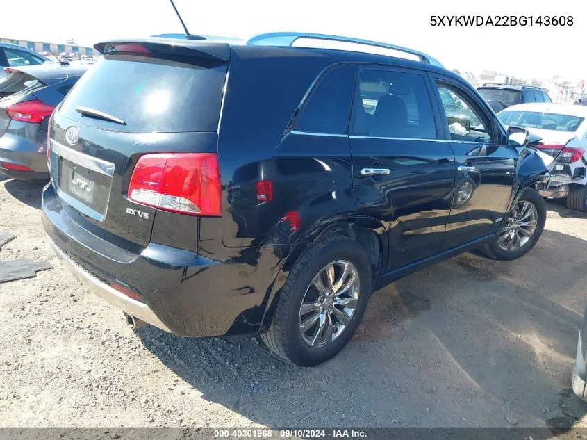 5XYKWDA22BG143608 2011 Kia Sorento Sx V6