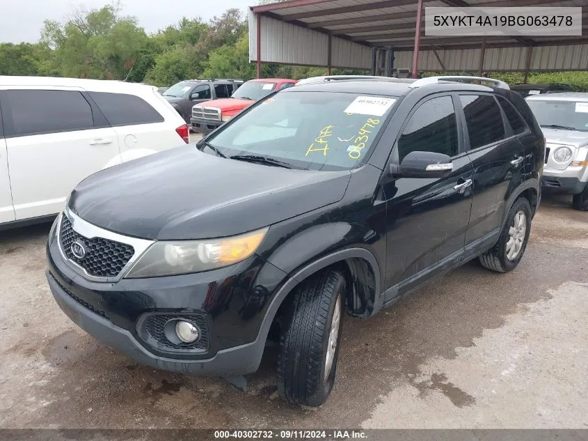 5XYKT4A19BG063478 2011 Kia Sorento Lx