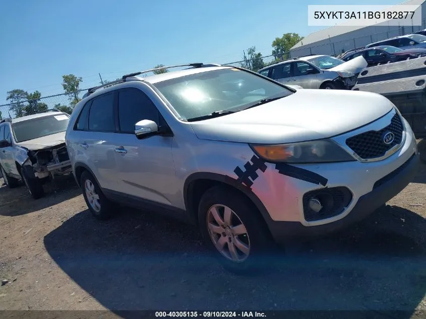 2011 Kia Sorento Lx VIN: 5XYKT3A11BG182877 Lot: 40305135