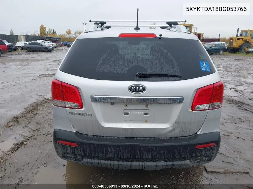 2011 Kia Sorento Lx VIN: 5XYKTDA18BG053766 Lot: 40306913