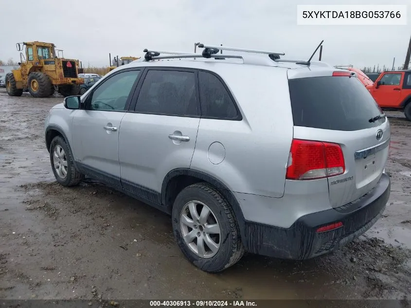 2011 Kia Sorento Lx VIN: 5XYKTDA18BG053766 Lot: 40306913