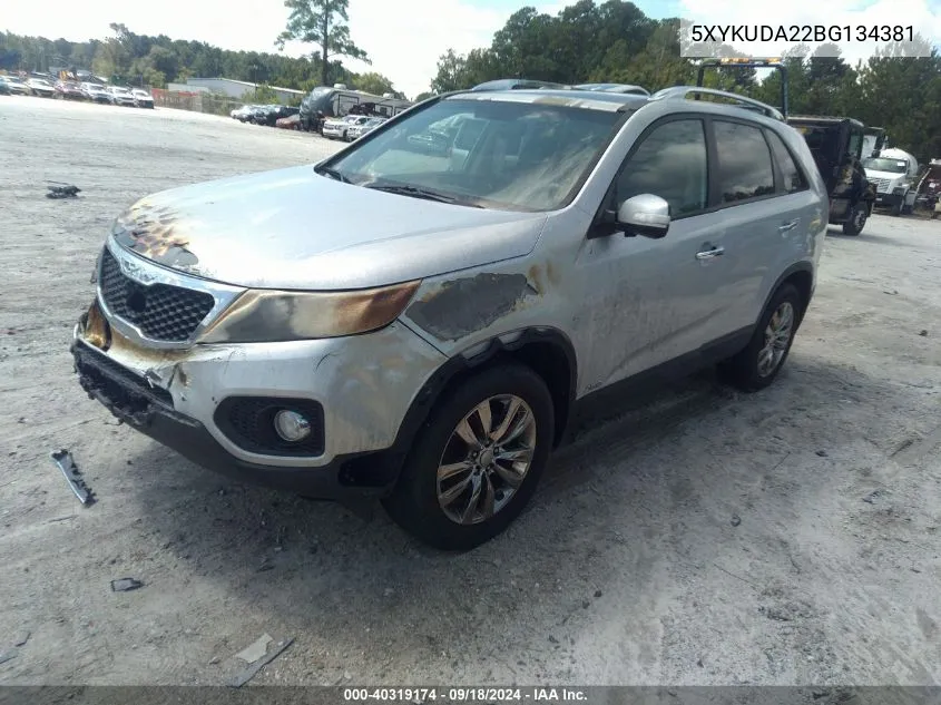 2011 Kia Sorento Ex V6 VIN: 5XYKUDA22BG134381 Lot: 40319174