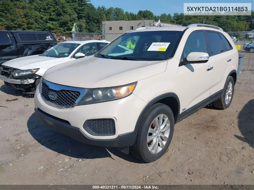 2011 Kia Sorento Lx VIN: 5XYKTDA21BG114853 Lot: 40321211