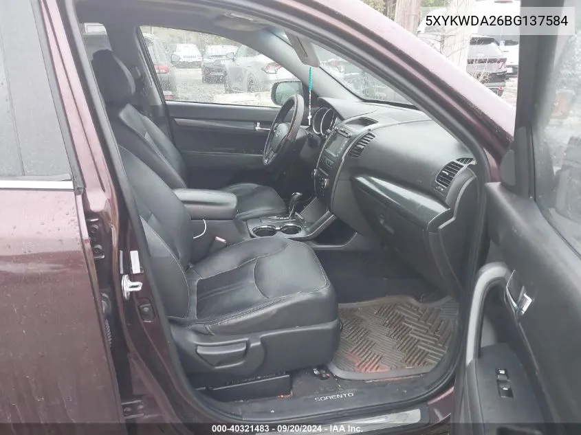 5XYKWDA26BG137584 2011 Kia Sorento Sx V6