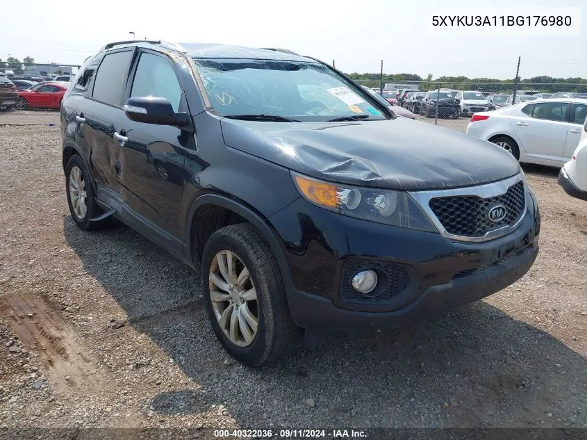 2011 Kia Sorento Ex VIN: 5XYKU3A11BG176980 Lot: 40322036