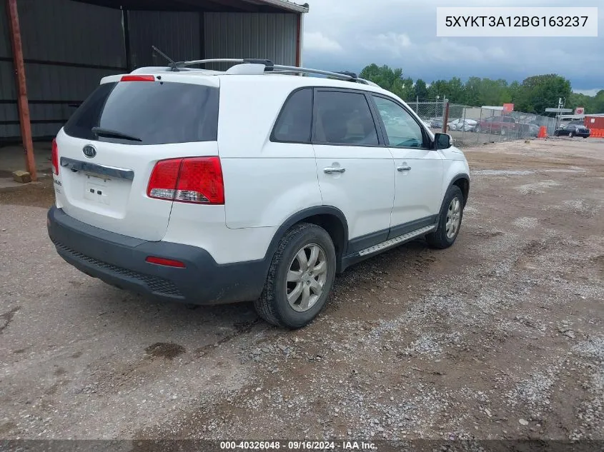 2011 Kia Sorento Lx VIN: 5XYKT3A12BG163237 Lot: 40326048