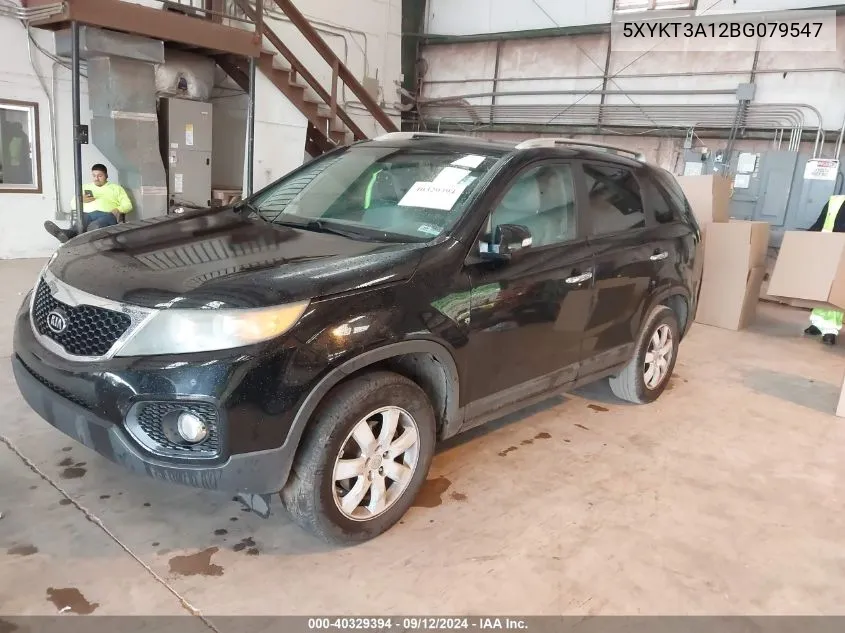 2011 Kia Sorento Lx VIN: 5XYKT3A12BG079547 Lot: 40329394