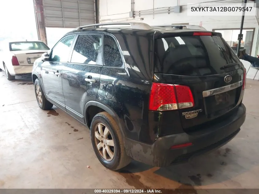 2011 Kia Sorento Lx VIN: 5XYKT3A12BG079547 Lot: 40329394