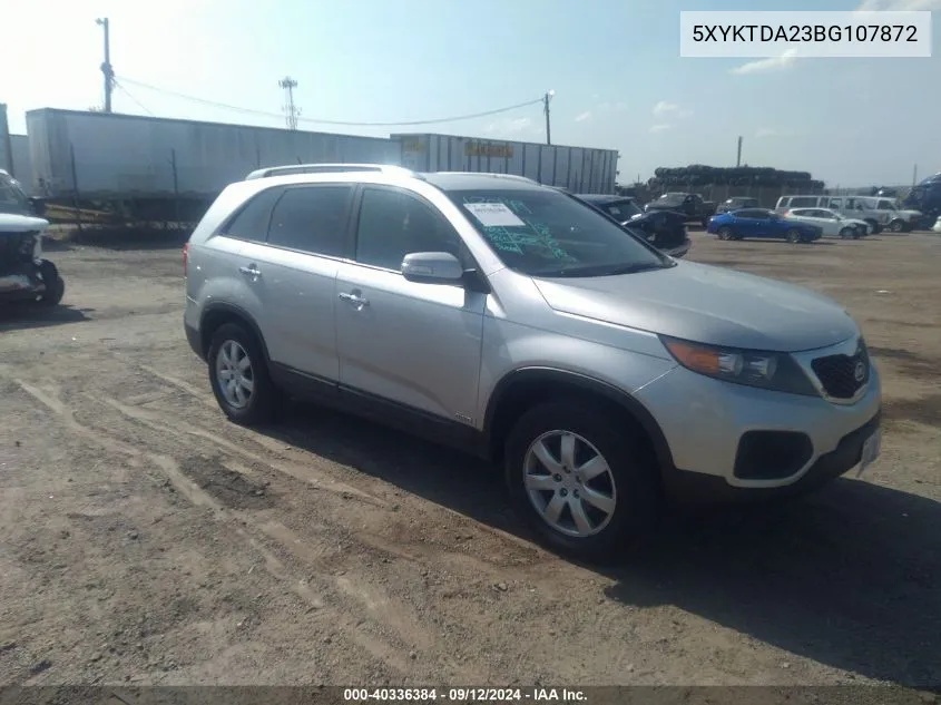 2011 Kia Sorento Lx V6 VIN: 5XYKTDA23BG107872 Lot: 40336384