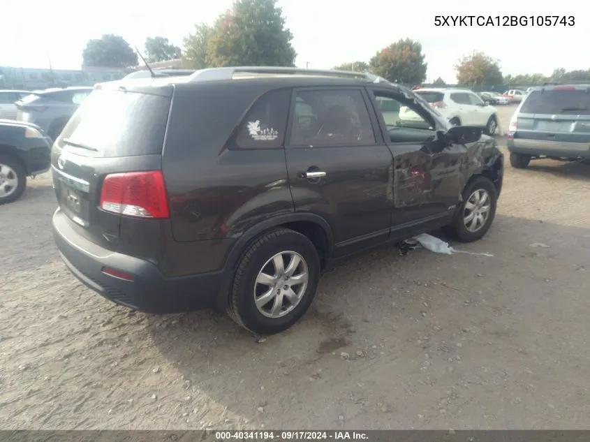 5XYKTCA12BG105743 2011 Kia Sorento Lx