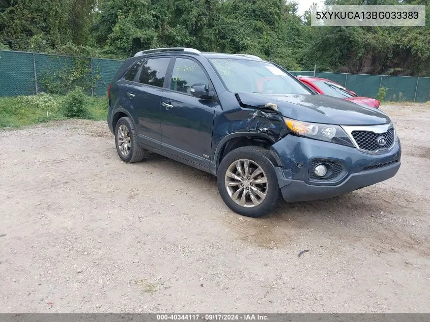 2011 Kia Sorento Ex VIN: 5XYKUCA13BG033383 Lot: 40344117