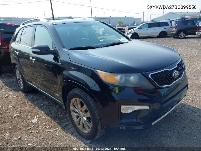 2011 Kia Sorento Sx V6 VIN: 5XYKWDA27BG099556 Lot: 40344814