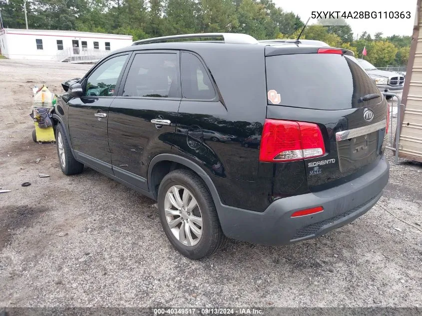 5XYKT4A28BG110363 2011 Kia Sorento Lx V6