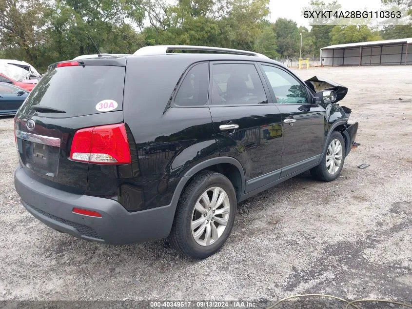 2011 Kia Sorento Lx V6 VIN: 5XYKT4A28BG110363 Lot: 40349517