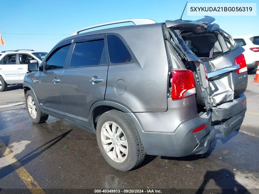 2011 Kia Sorento Ex V6 VIN: 5XYKUDA21BG056319 Lot: 40349913