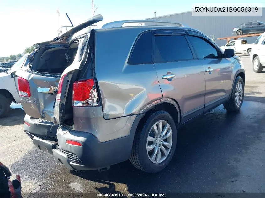 2011 Kia Sorento Ex V6 VIN: 5XYKUDA21BG056319 Lot: 40349913