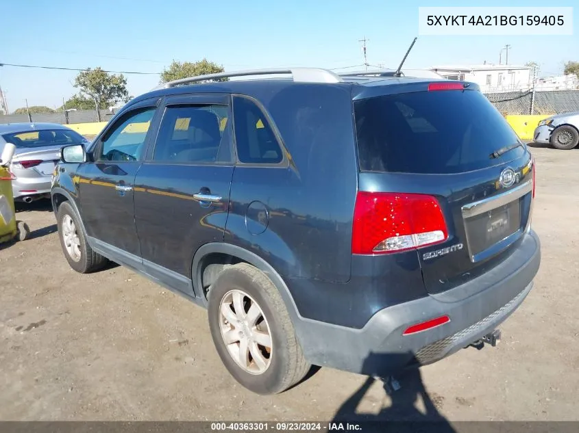 2011 Kia Sorento Lx V6 VIN: 5XYKT4A21BG159405 Lot: 40363301