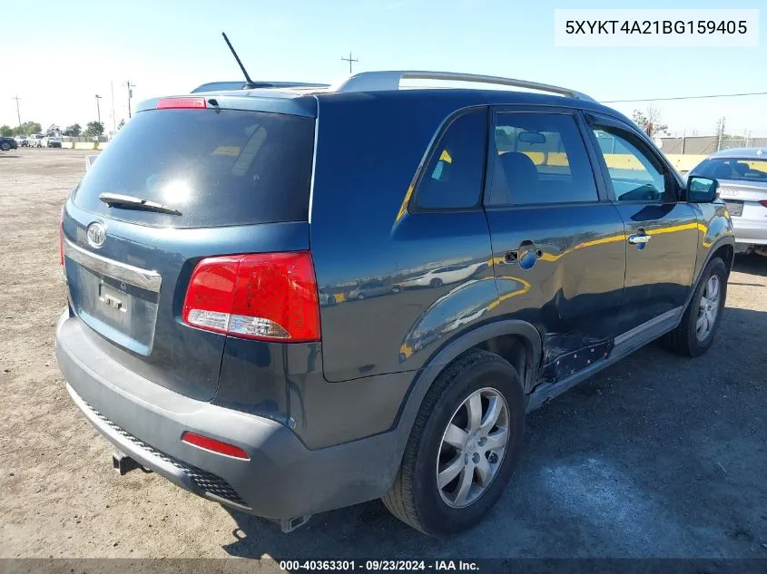 2011 Kia Sorento Lx V6 VIN: 5XYKT4A21BG159405 Lot: 40363301