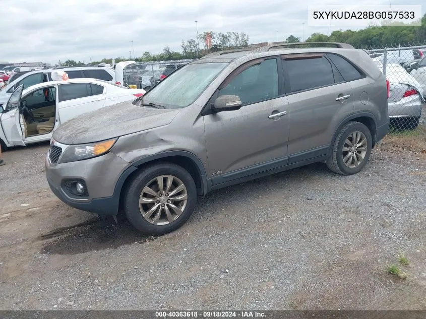 2011 Kia Sorento Ex V6 VIN: 5XYKUDA28BG057533 Lot: 40363618