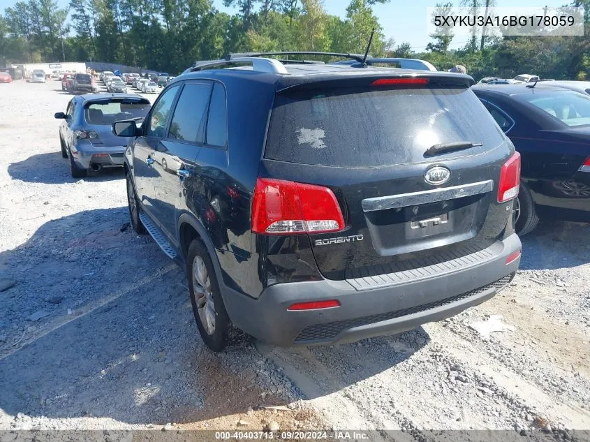 2011 Kia Sorento Ex VIN: 5XYKU3A16BG178059 Lot: 40403713