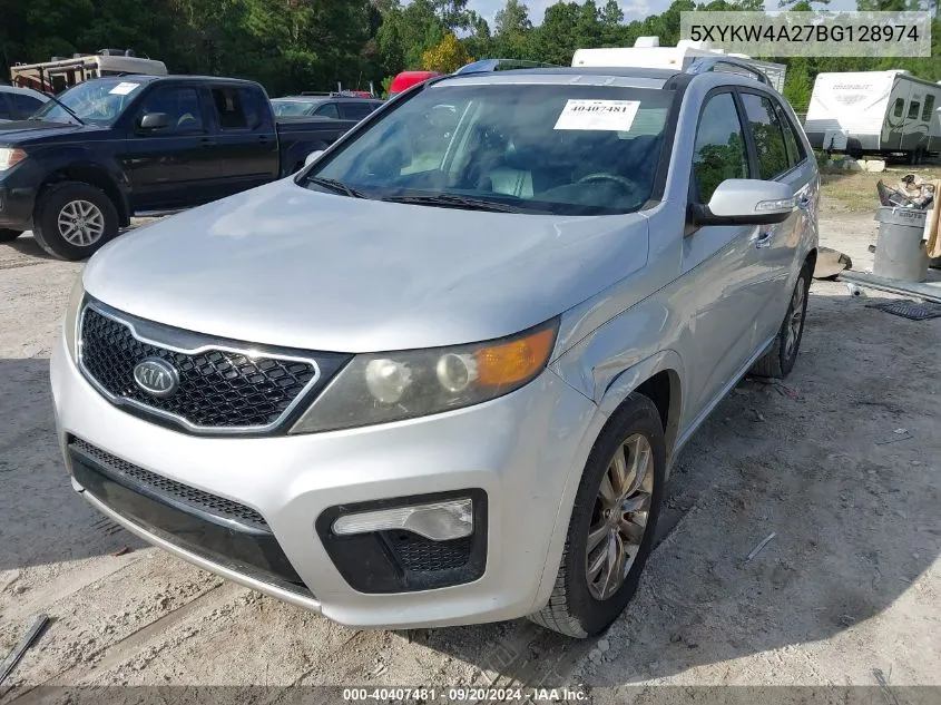 2011 Kia Sorento Sx V6 VIN: 5XYKW4A27BG128974 Lot: 40407481