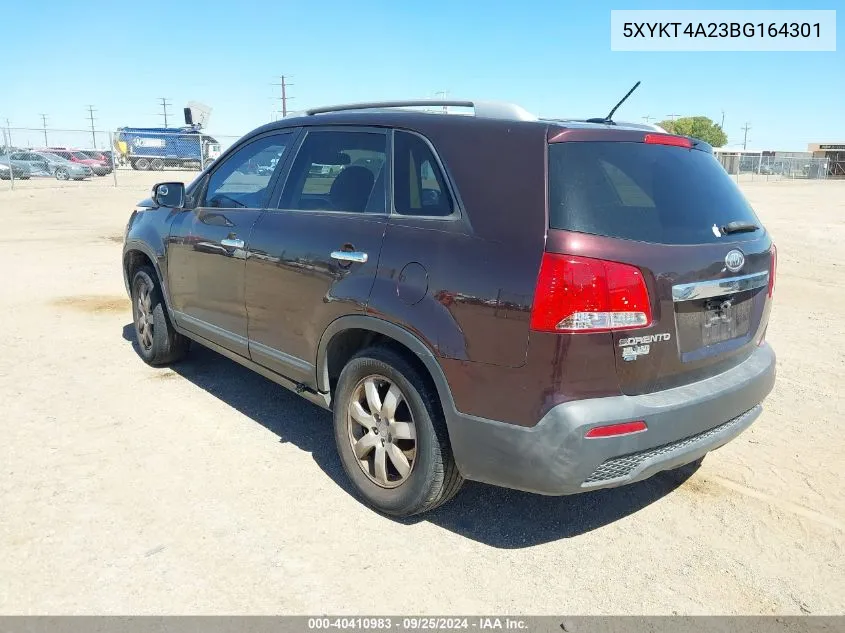 2011 Kia Sorento Lx V6 VIN: 5XYKT4A23BG164301 Lot: 40410983