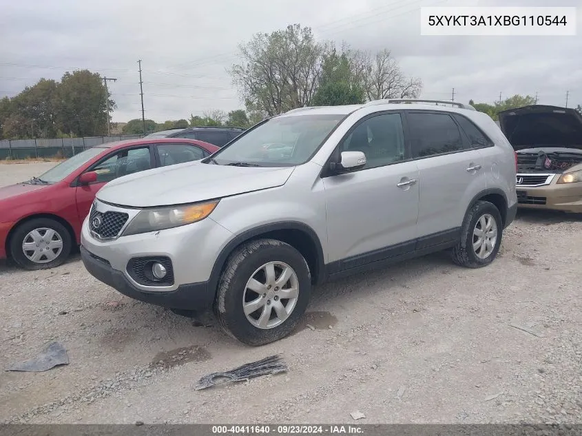 2011 Kia Sorento Lx VIN: 5XYKT3A1XBG110544 Lot: 40411640