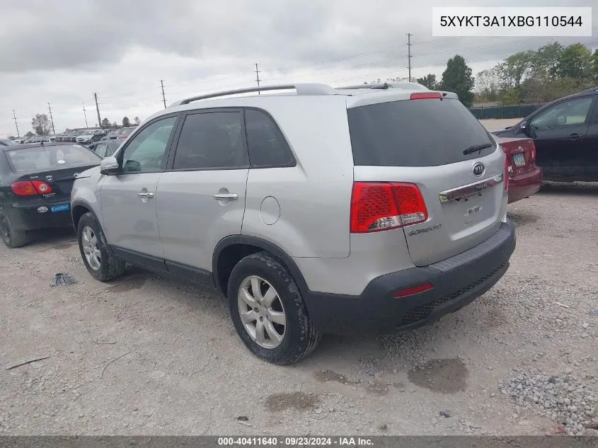 2011 Kia Sorento Lx VIN: 5XYKT3A1XBG110544 Lot: 40411640