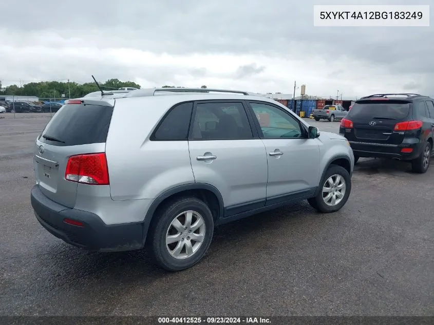 2011 Kia Sorento Lx VIN: 5XYKT4A12BG183249 Lot: 40412525