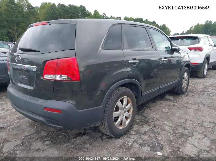 2011 Kia Sorento Lx VIN: 5XYKTCA13BG096549 Lot: 40424357