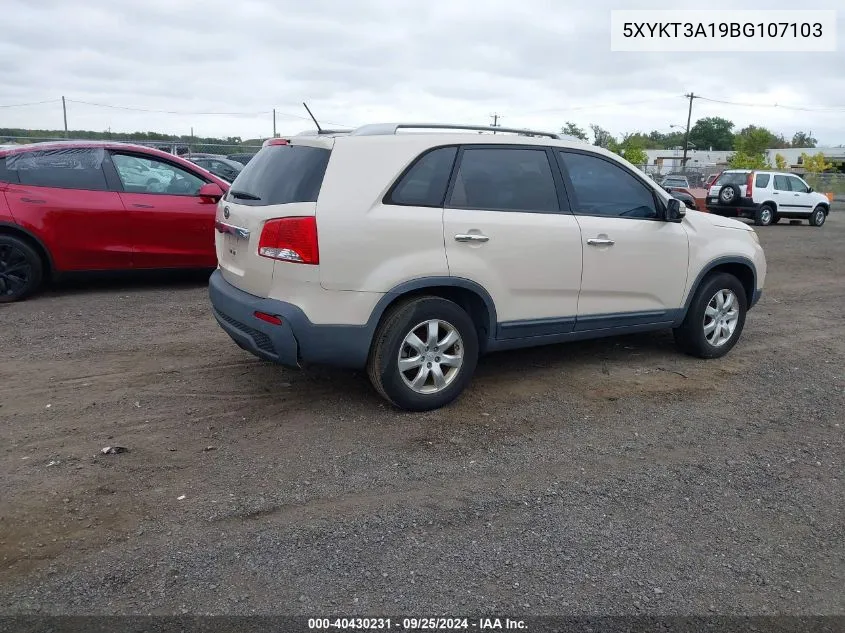 2011 Kia Sorento Lx VIN: 5XYKT3A19BG107103 Lot: 40430231