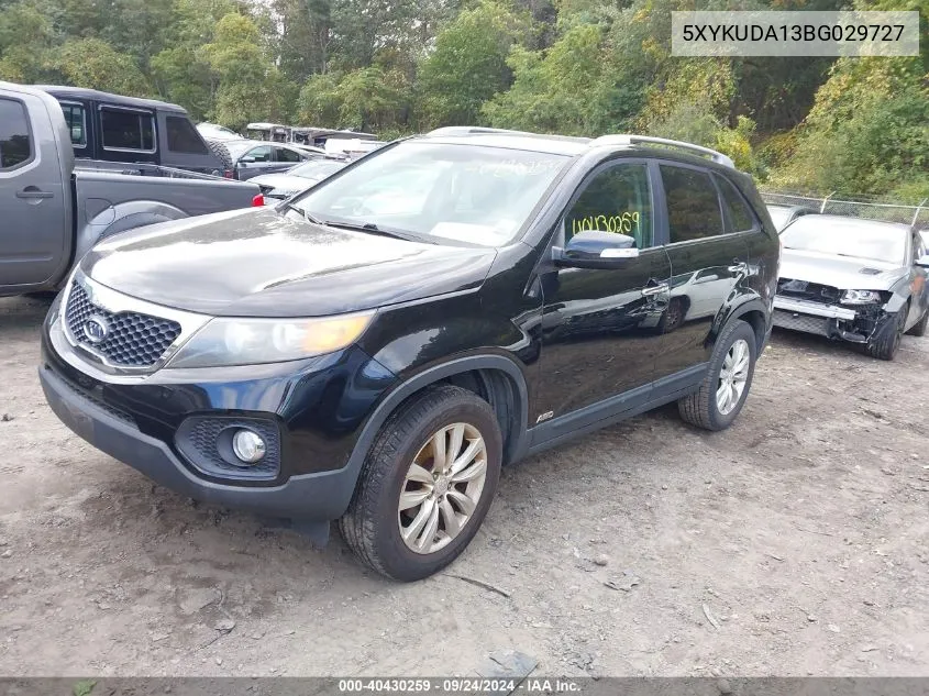 2011 Kia Sorento Ex VIN: 5XYKUDA13BG029727 Lot: 40430259