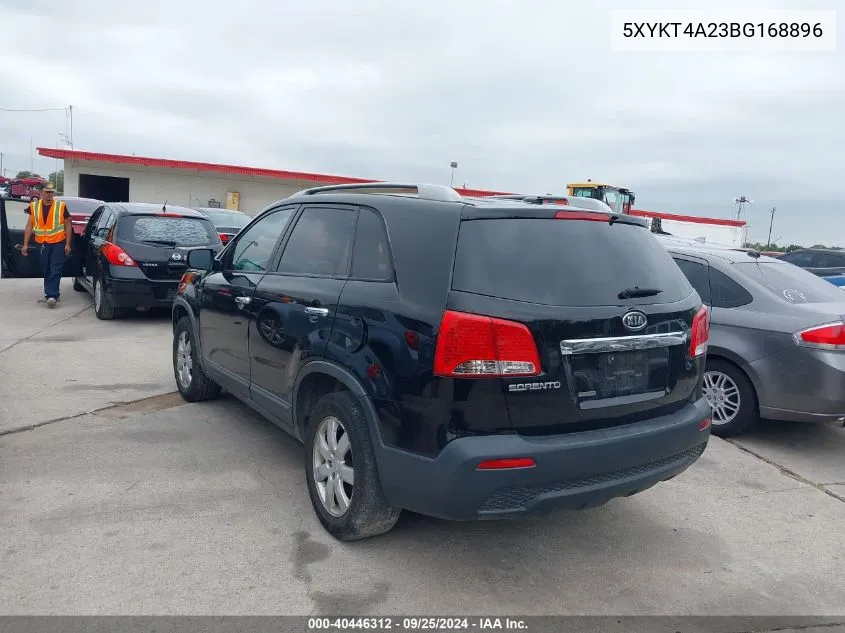 2011 Kia Sorento Lx V6 VIN: 5XYKT4A23BG168896 Lot: 40446312