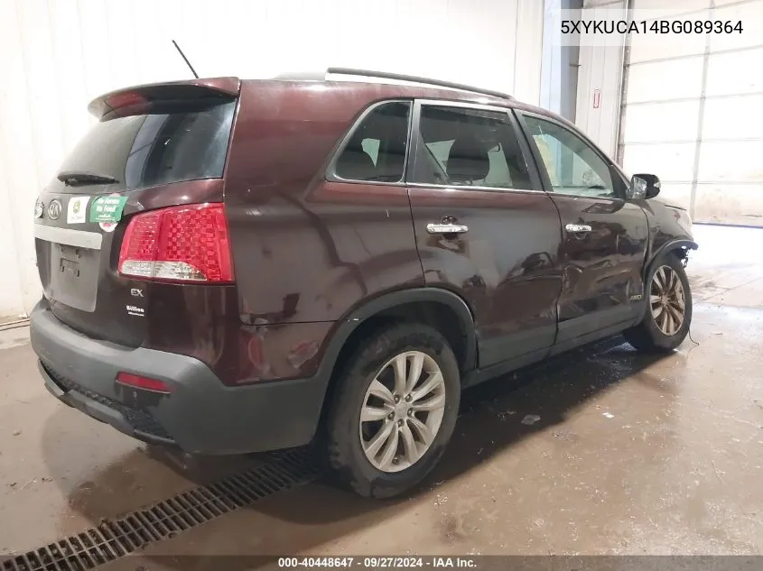 5XYKUCA14BG089364 2011 Kia Sorento Ex