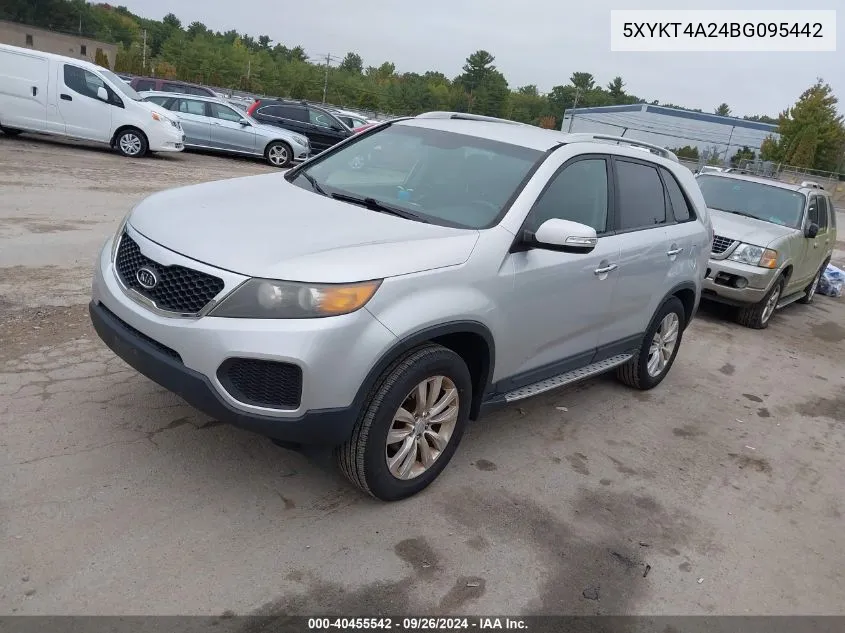 2011 Kia Sorento Lx V6 VIN: 5XYKT4A24BG095442 Lot: 40455542