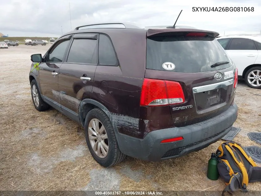 5XYKU4A26BG081068 2011 Kia Sorento Ex