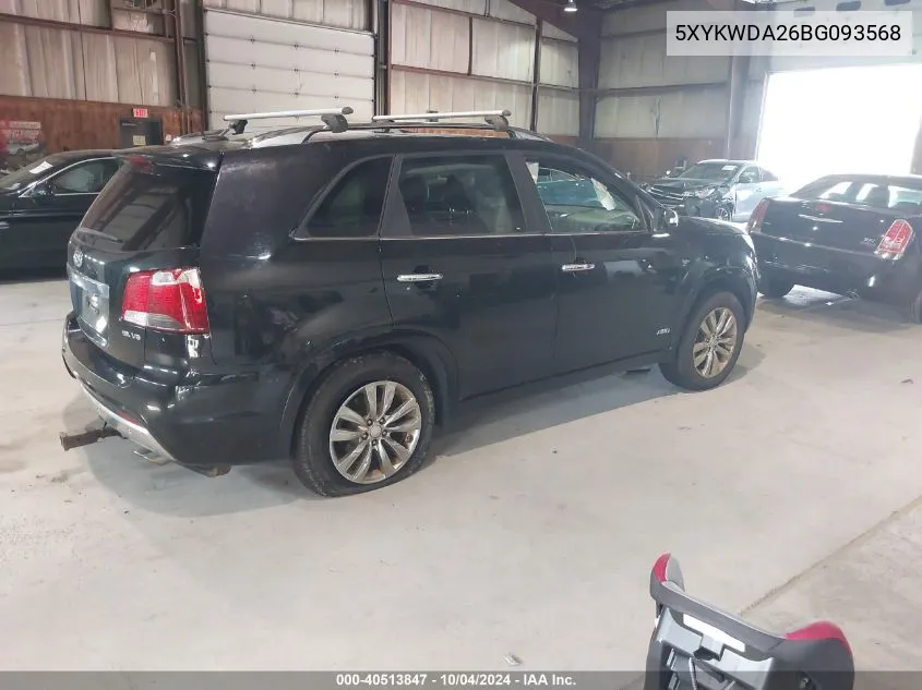 5XYKWDA26BG093568 2011 Kia Sorento Sx V6