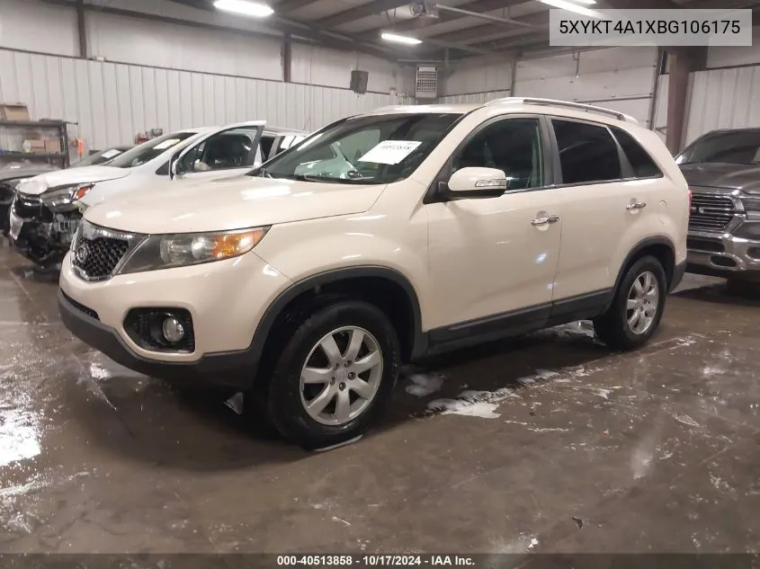 2011 Kia Sorento Lx VIN: 5XYKT4A1XBG106175 Lot: 40513858