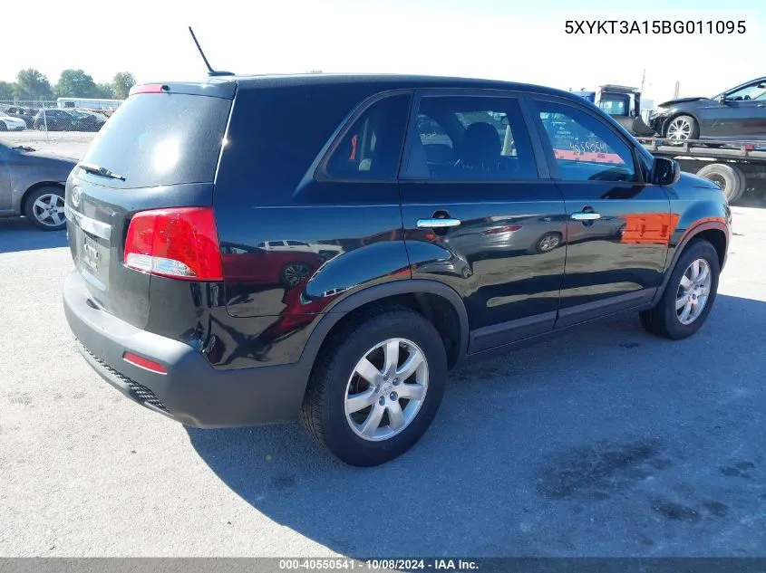 2011 Kia Sorento VIN: 5XYKT3A15BG011095 Lot: 40550541